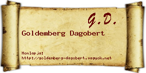Goldemberg Dagobert névjegykártya